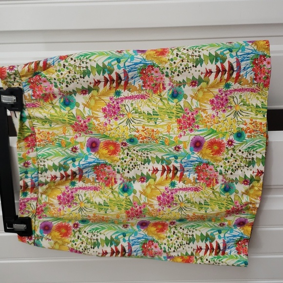 J Crew Liberty Art Fabrics Skirt Stunning Floral Colors Pockets Zip Yellow SZ 0 - Picture 5 of 13